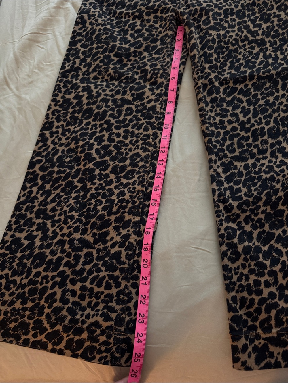 Maeve The Colette Leopard Print Wide-Leg Women’s Jeans - Tan/Black - Picture 5 of 7